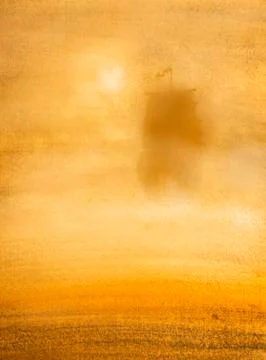 Ship in the fog Stock Illustration