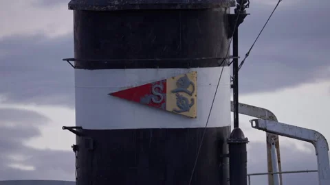 Ship Funnel Close Up with Rust 스톡 동영상 331426995
