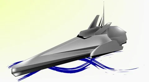 Ship of the future earthrace Stock Illustration