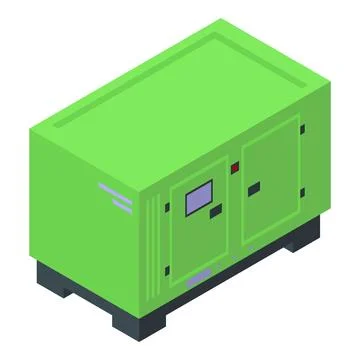 Ship generator icon isometric vector. Factory petrol 스톡 일러스트