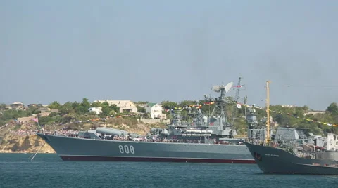 A ship goes from the Bay Stock Footage 40486099