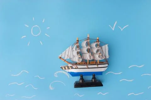 Ship in a good weather Stock Photos