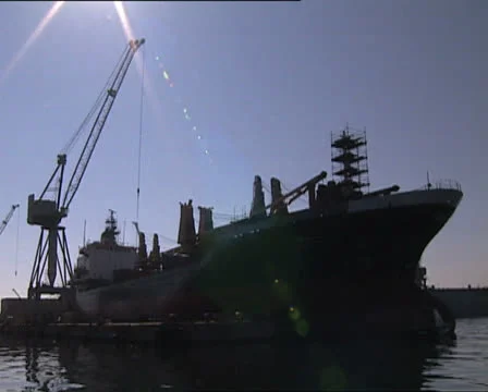 SHIP at the harbor camera boat 動画素材 22747096