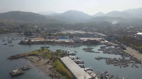 Ship at the Harbor Video stock 93680447