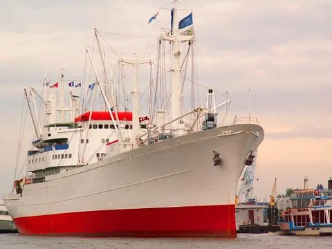 Ship in the harbor Stock Photos