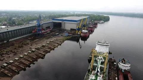 Ship, harbour and dock Stock Footage 169165814