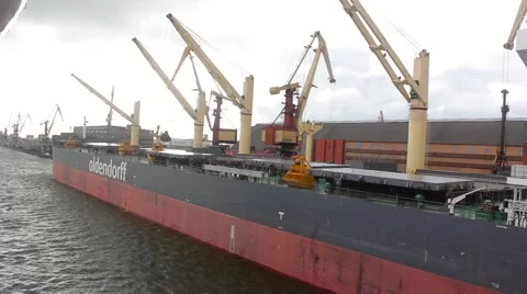 A ship in the harbour Stock Footage 53319392