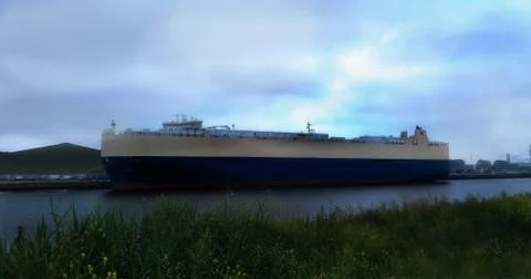 Ship in harbour Stock Photos