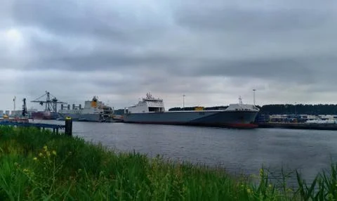 Ship in harbour Stock Photos