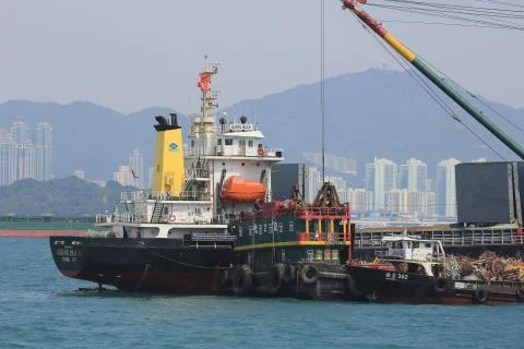 Ship at harbour Stock Photos