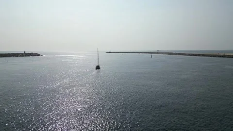 A Ship Heading For Sea Stock Footage 295889935