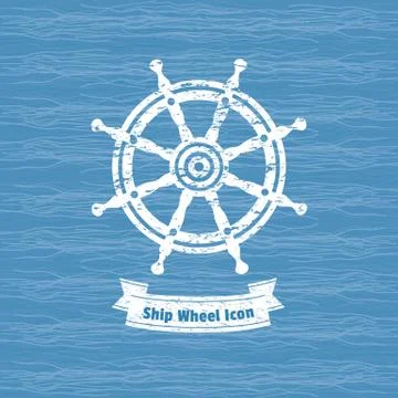 Ship helm icon Stock Illustration