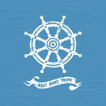 Ship helm icon Stock Illustration