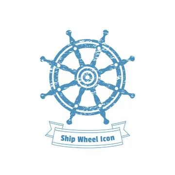 Ship helm icon Stock Illustration