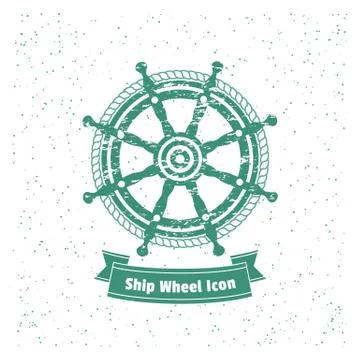 Ship helm icon Stock Illustration