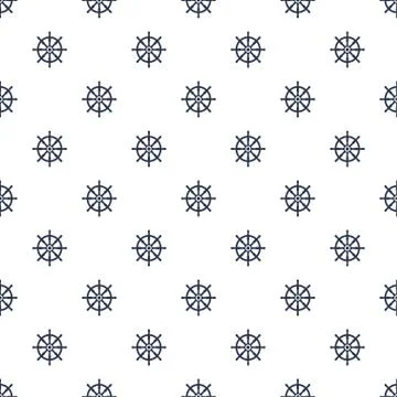 Ship helm seamless pattern 스톡 일러스트
