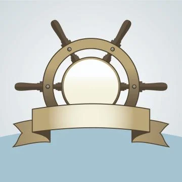 Ship Helm Vector Background Stock Illustration