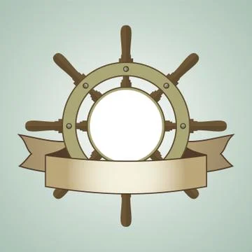 Ship Helm Vector Background Stock Illustration