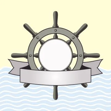 Ship Helm Vector Background Stock-Illustration