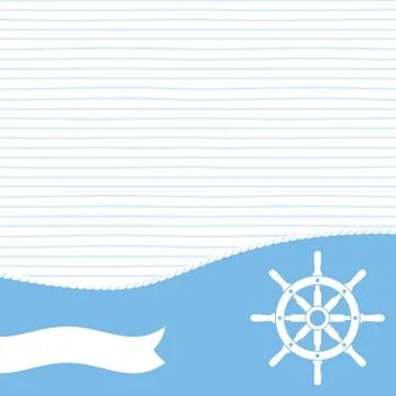 Ship Helm Vector Background Stock Illustration