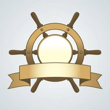 Ship Helm Vector Background Stock Illustration