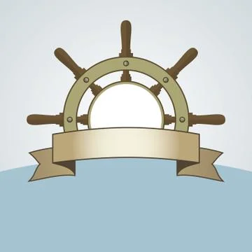 Ship Helm Vector Background Stock Illustration