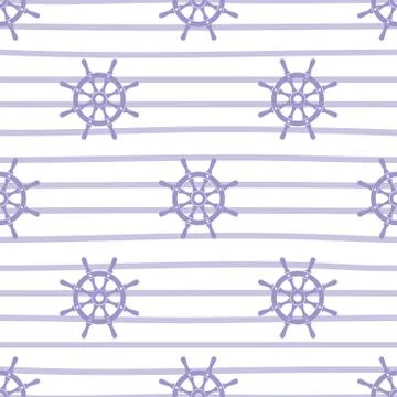 Ship Helm Vector Seamless Pattern Stock-Illustration