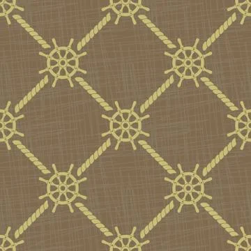 Ship Helm Vector Seamless Pattern Stock Illustration