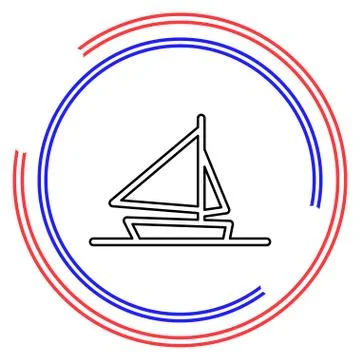 Ship icon, cruise ship - vector boat Illustrazione stock