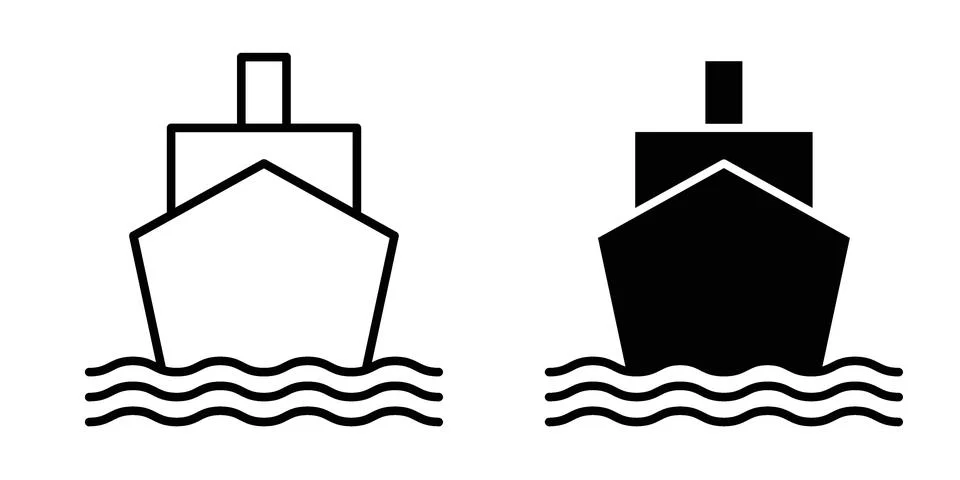 Ship icon for design projects and web UI イラスト素材