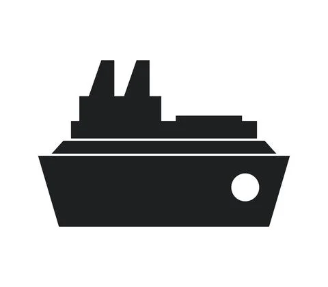 Ship icon illustrated in vector on white background Stock Illustration