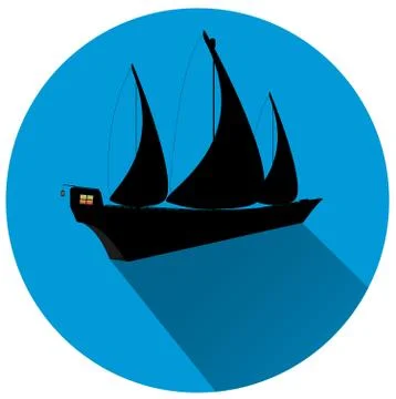 Ship icon Stock Illustration