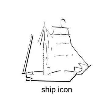 Ship icon Stock Illustration