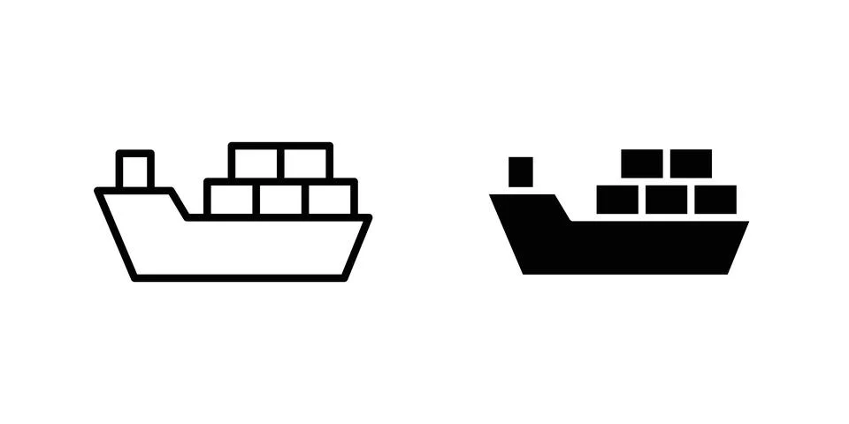 Ship icon Illustration set. Vector Eps10 for apps Stock Illustration