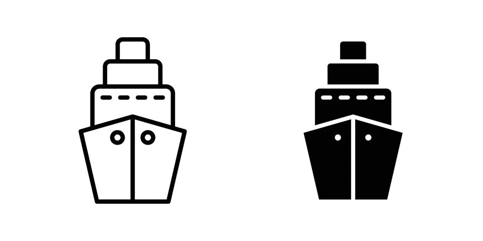 Ship icon illustration vector, icon set for apps Stock Illustration