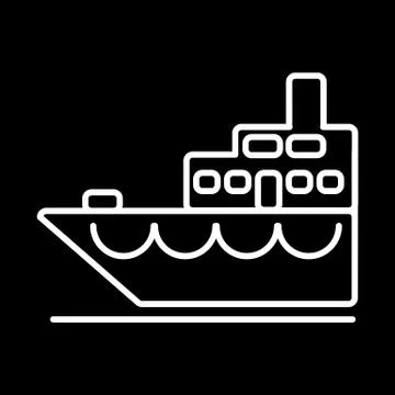 Ship icon isolated on background. Vector illustration. Illustration