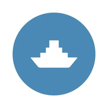 Ship icon isolated on white background Stock Illustration