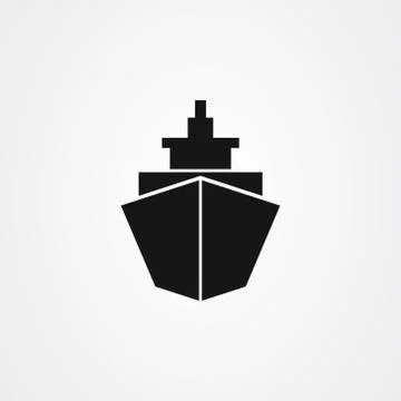 Ship icon logo vector design Stock Illustration