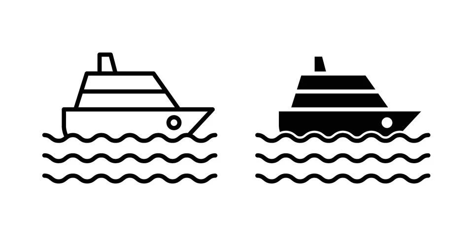 Ship icon vector design illustrations Stock Illustration