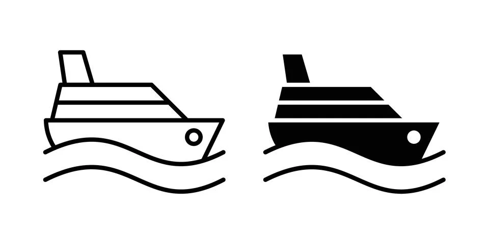 Ship icon vector editable eps10 Stock Illustration