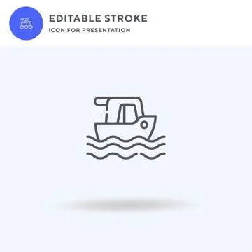 Ship icon vector, filled flat sign, solid pictogram isolated on white, logo i Stock Illustration
