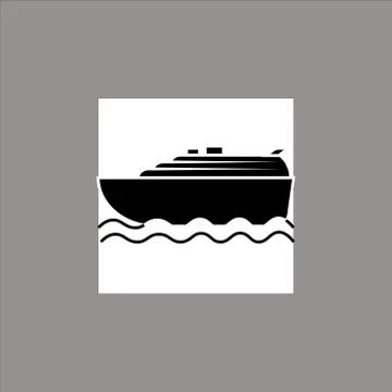 Ship icon vector. Shipping symbol. Container pictogram, flat vector sign isol Stock Illustration