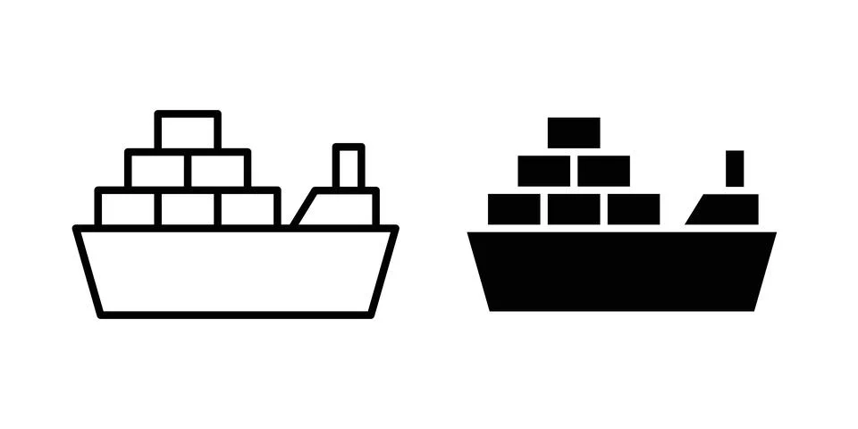 Ship icon vector symbol graphics Stock Illustration