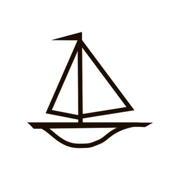 Ship icon on white. Stock Illustration