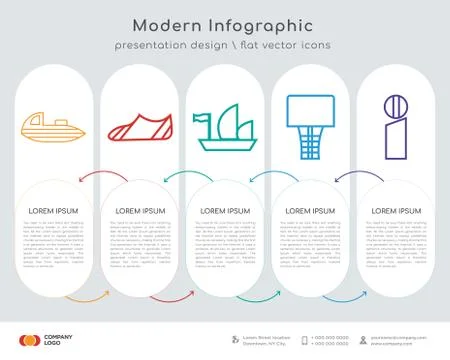 Ship infographics design Stock Illustration