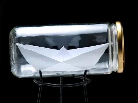 Ship in the jar Stock Photos