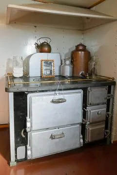 Ship kitchen. Stock Photos