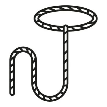 Ship lasso icon outline vector. Cowboy rope Illustrazione stock