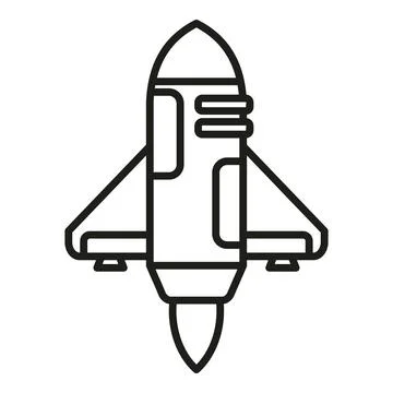 Ship launch icon outline vector. Rocket fire Stock Illustration