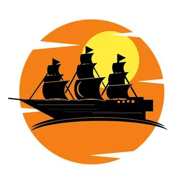 Ship logo design Stock-Illustration